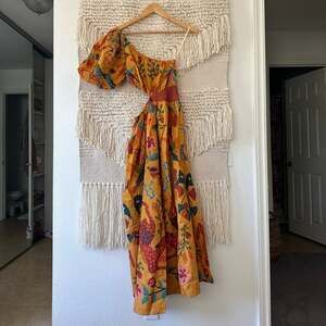 Farm Rio One Shoulder Cut Out Dress